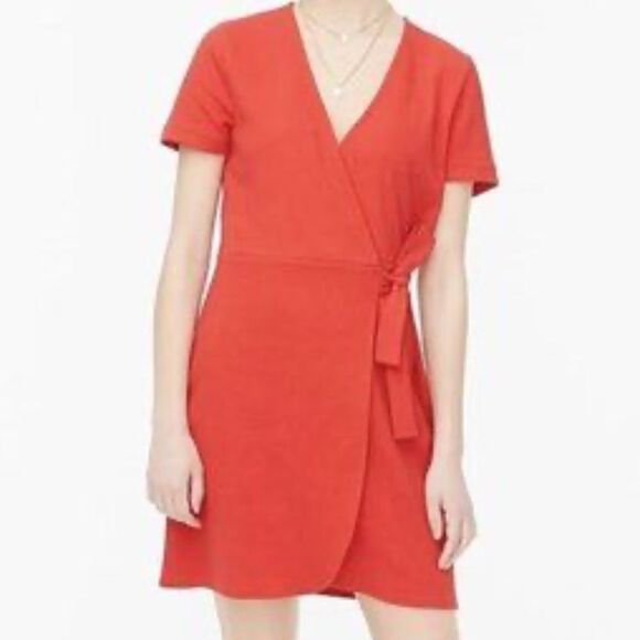 J. Crew Textured Knit Wrap Dress Bright Cerise Small - Picture 1 of 3